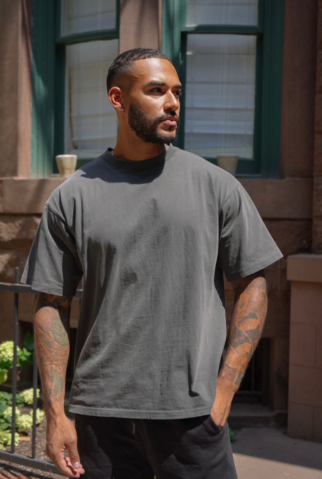 Standard Blank T-Shirt Washed Grey