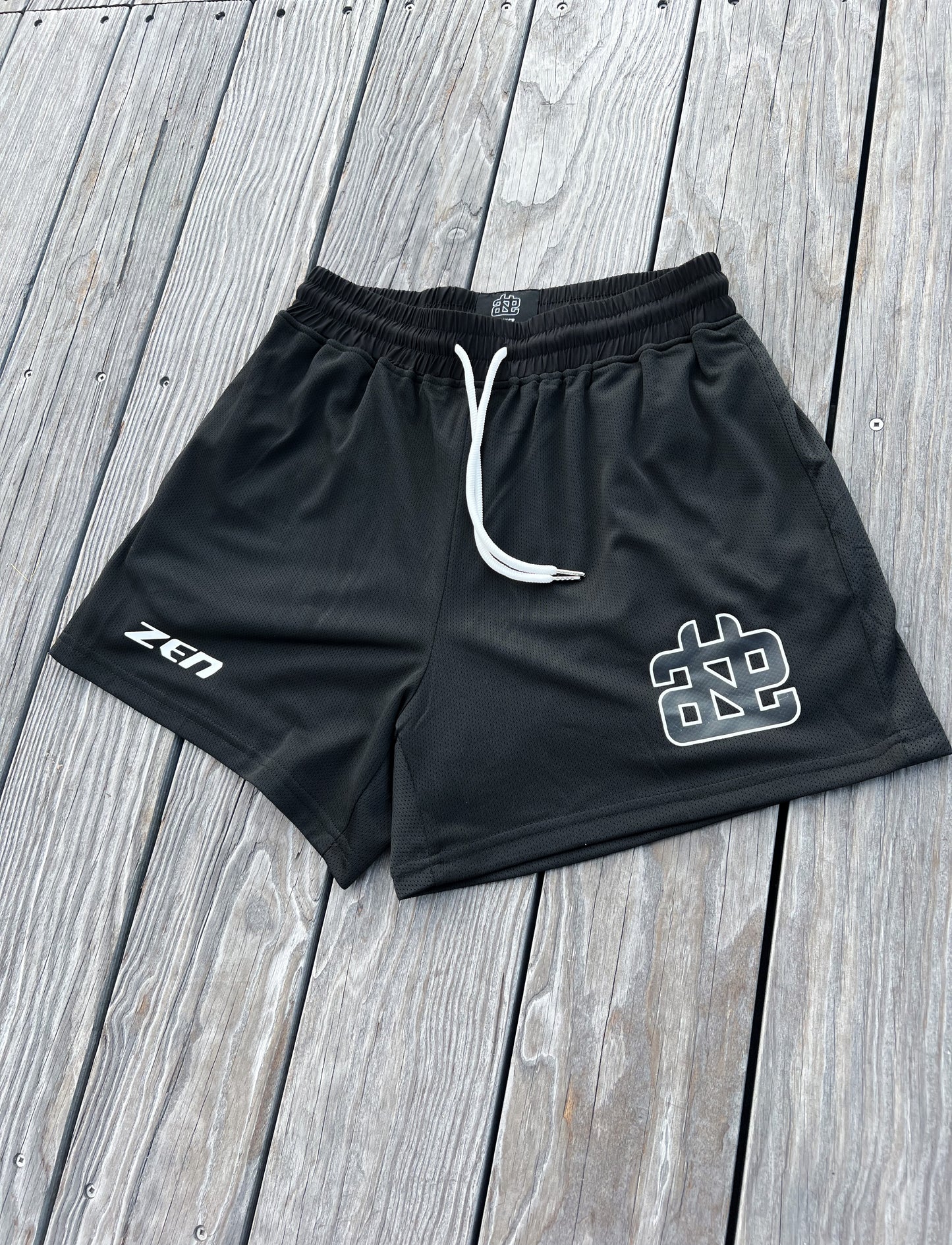 Black Zen Mesh Shorts
