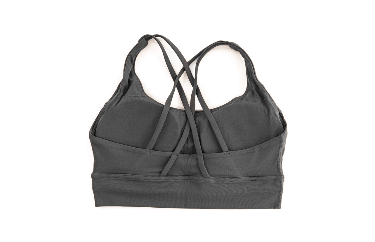 Pastel Sports Bra Grey
