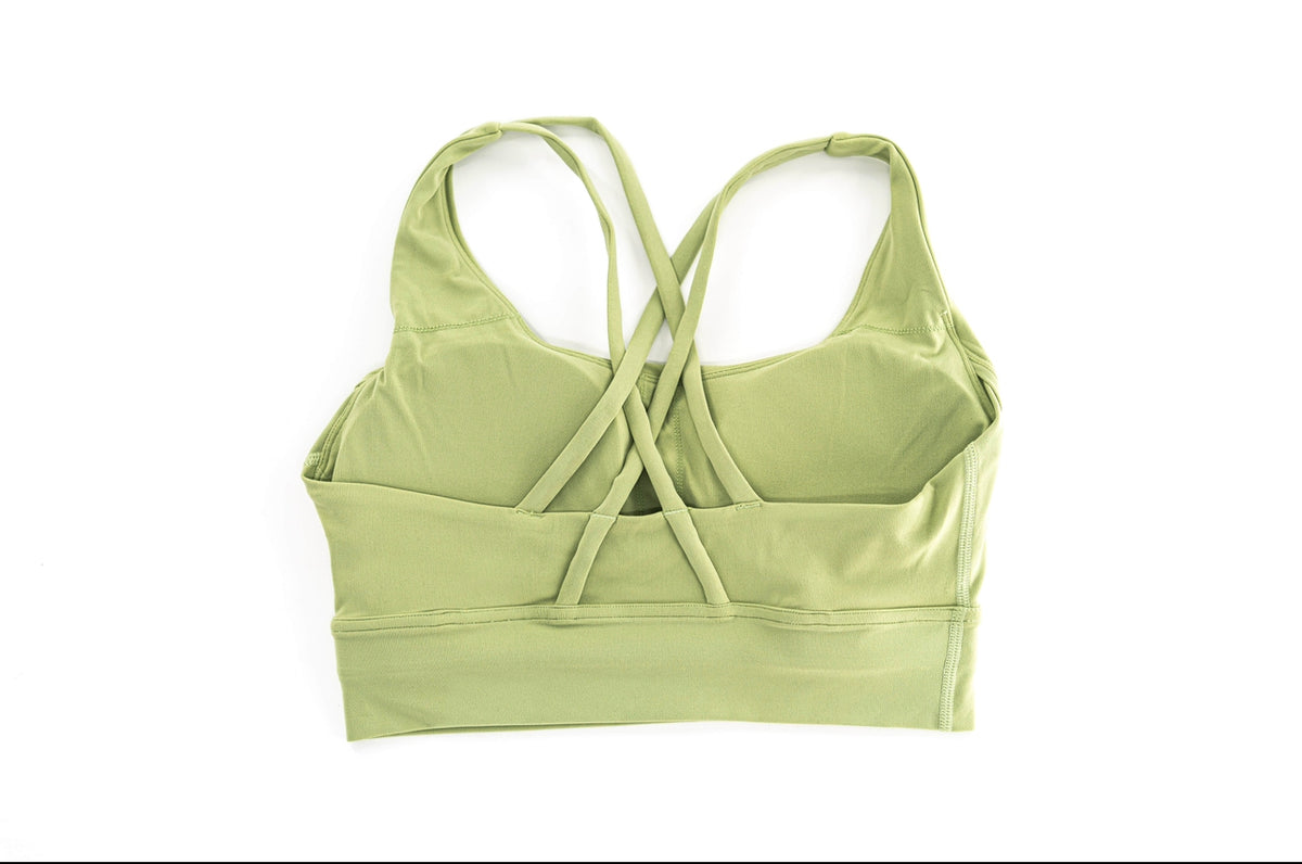 Pastel Sports Bra Light Green