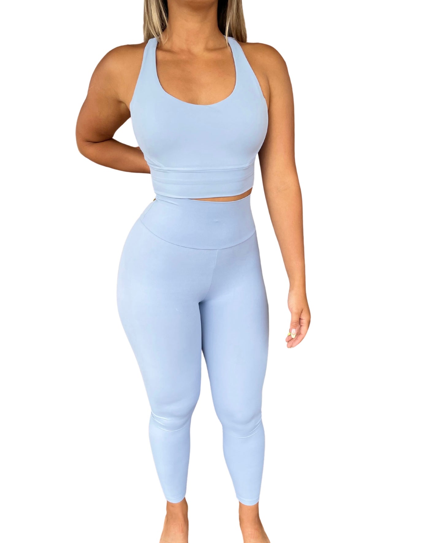 Pastel Sports Bra Light Blue
