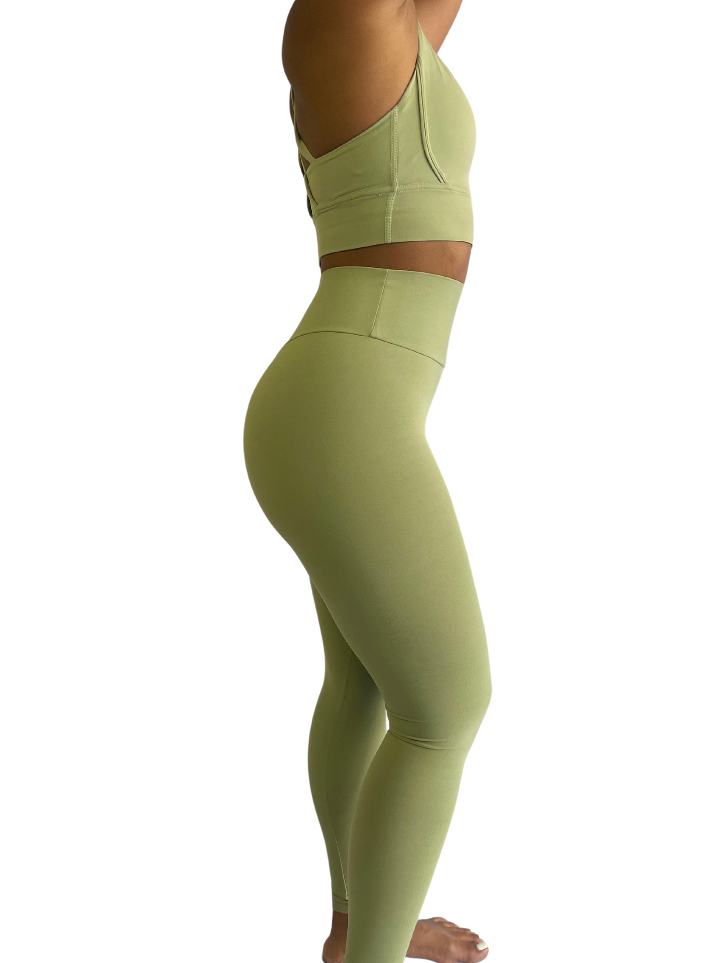 Pastel Scrunch Leggings Light Green