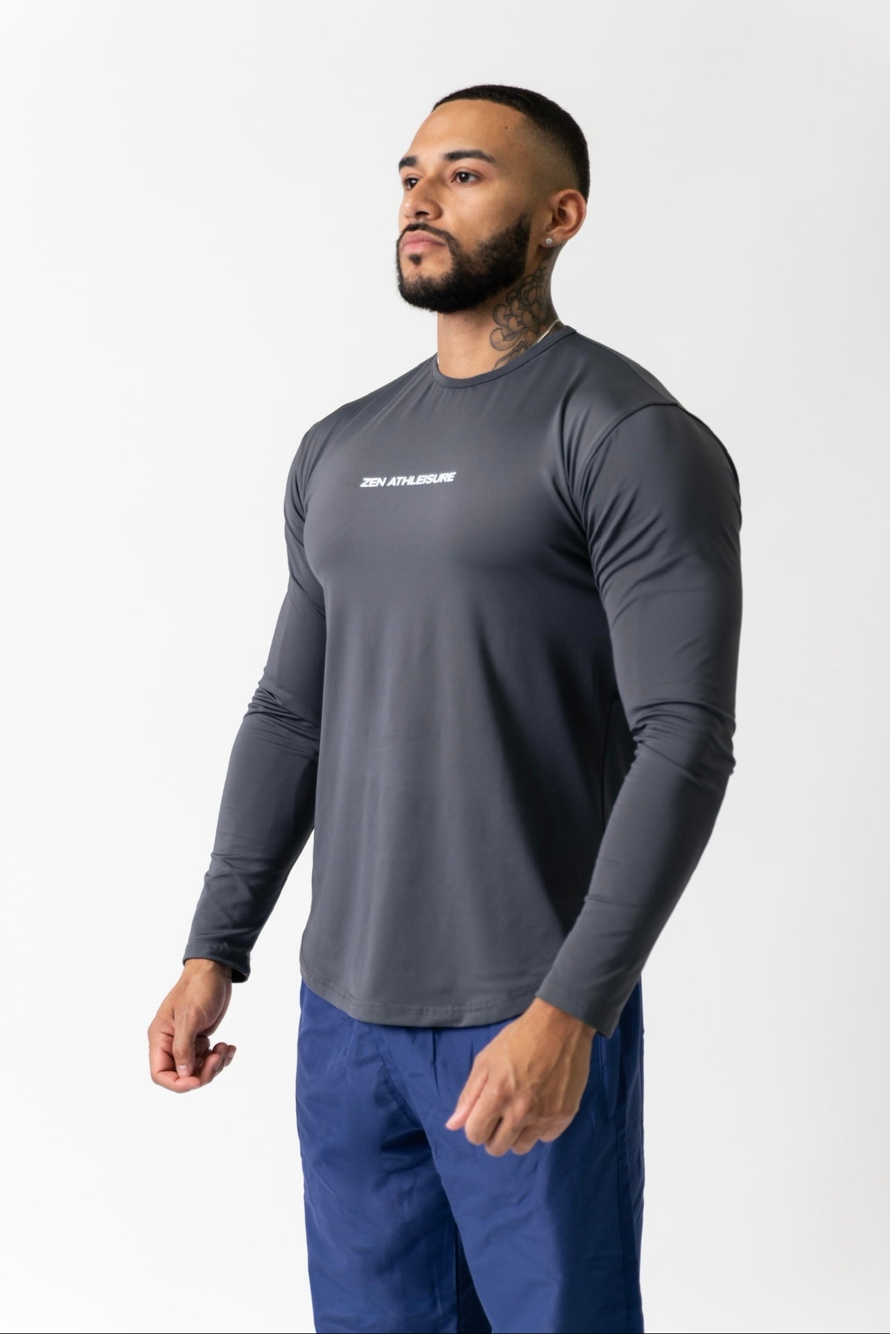 Performance Drop Hem Long Sleeve Nardo Grey