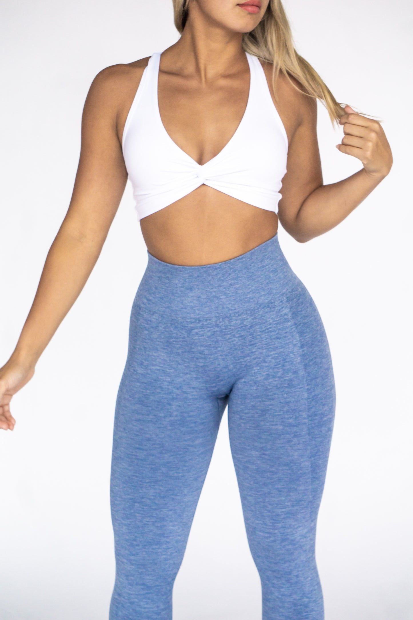 Twisted Sports Bra White